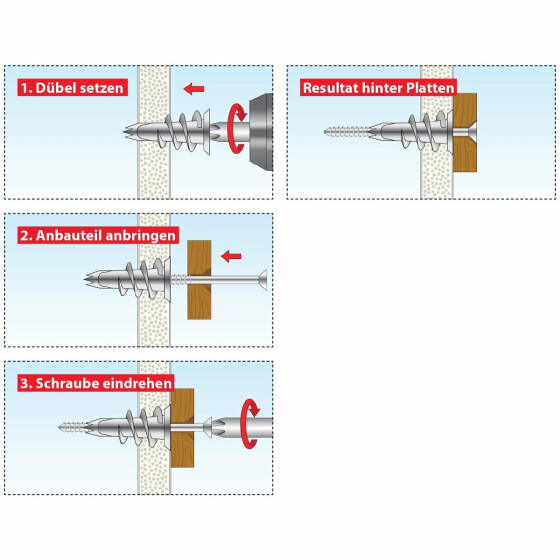 TOX Gipskartondübel Spiral  Karton