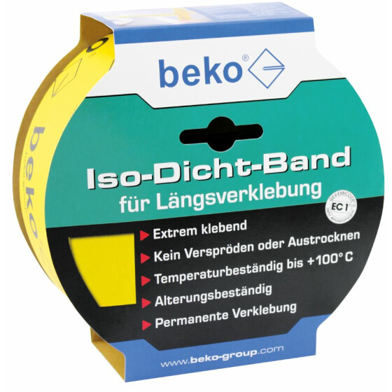 beko Iso-Dicht-Band 60 mm x 40 m gelb für Längsverklebung 235 310 1