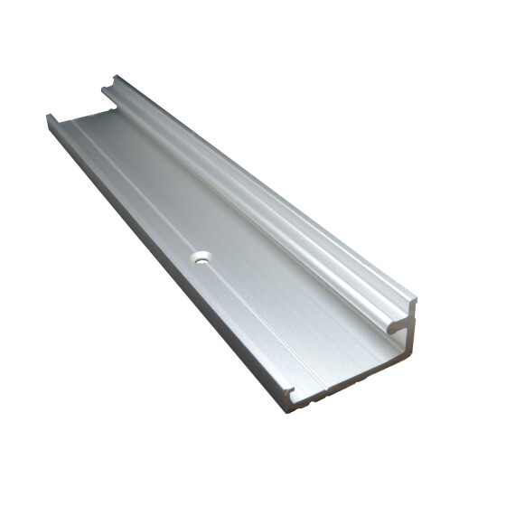 GU 966/200 Laufschiene 43 mm unten P 1213  Aluminium silber eloxiert L=2000 mm