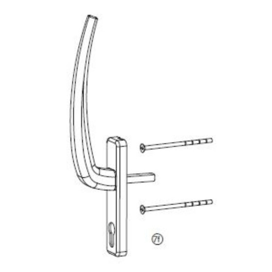 Hautau Griff HS PZ weiss RAL9016 196868 ohne Muschel