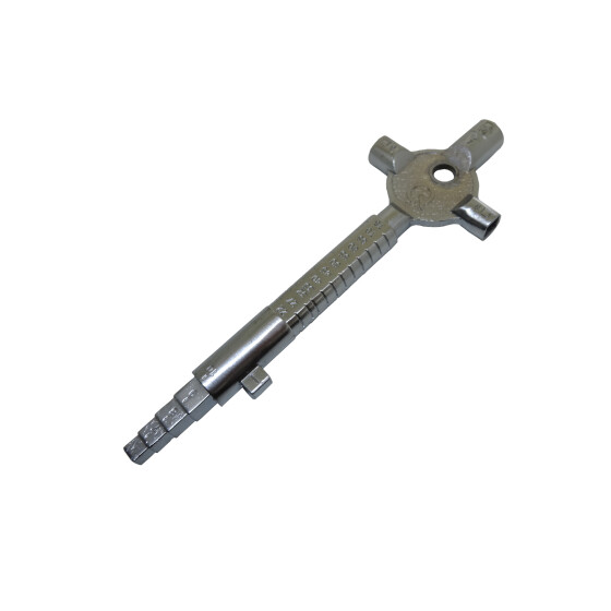 Bauschlüssel aus Metall mit Skala zum Zylindermessen