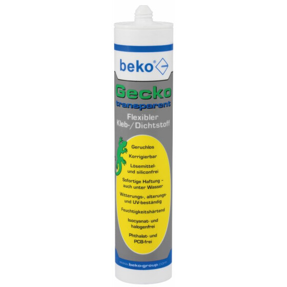 beko Gecko Flexibler Kleb-/Dichtstoff transparent 290 ml 245 310 0