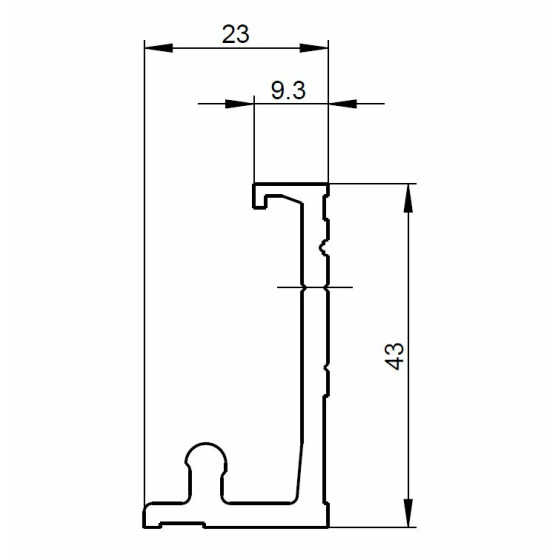 GU PSK Laufschiene P1213 966/200 EV1 L=3960mm 9-30162-40-0-1