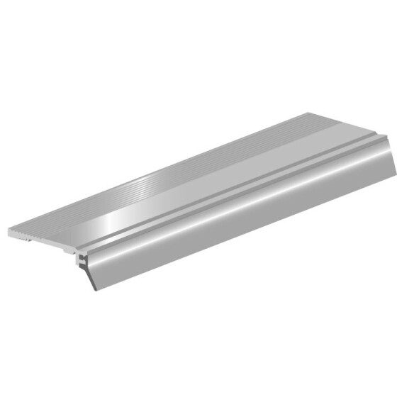 Ellen Bodenschwellendichtung ANB 6 mit weich PVC-Lippe, zum schrauben, Aluminium blank, silber, Breite 33mm x Höhe 3mm x Länge 3000mm, Spaltenmaß max 6mm