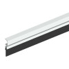 Ellen Türbodendichtung ADS-RL mit PVC-Lippe, zum schrauben, Aluminium silber, Höhe 32mm x Länge 1000mm, Stärke 5mm, Bodenluft max 17mm