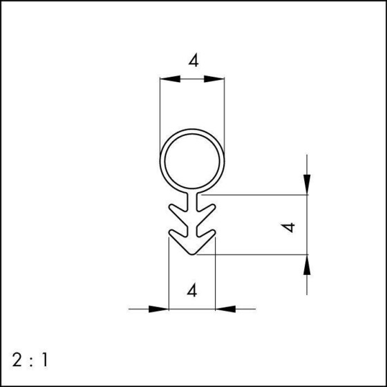 Ellen Silikon-Einfräsdichtung „Tannenzapfen“ 104 weiß für 3mm Nut 6102512