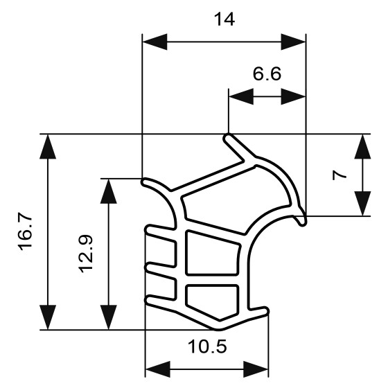 Ellen Stahlzargendichtung K2652 zum einstecken W-PVC weiß 5 Meter