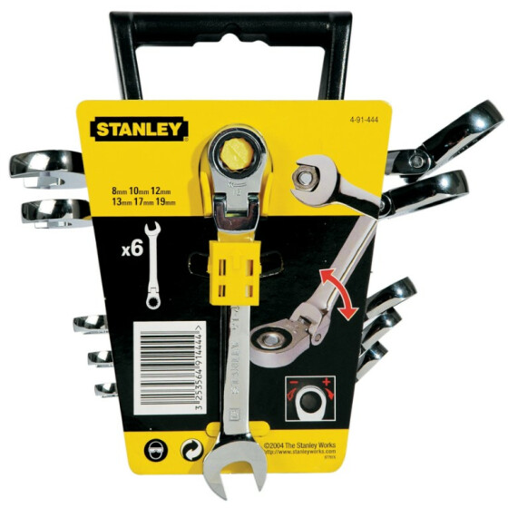 Ringmaulschlüssel-Set Stanley 6-teilig 8-10-12-13-17-19mm Maxi-Drive-Plus-Profil 4-91-444