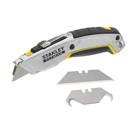 Stanley Messer FatMax Pro 2-in-1, einziehbare Klinge mit 4 Ersatzklingen 0-10-789