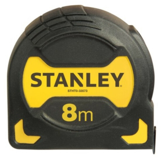 Bandmass Stanley Länge 8m vollständig mit Nylon überzogen Breite 28 mm Gürtelclip STHT0-33566