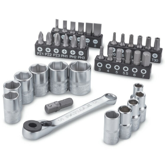 Stanley FatMax 1/4” PRO-STACK Stecknuss Set 37-teilig, kompatibel mit dem PRO-STACK System FMMT19101-0