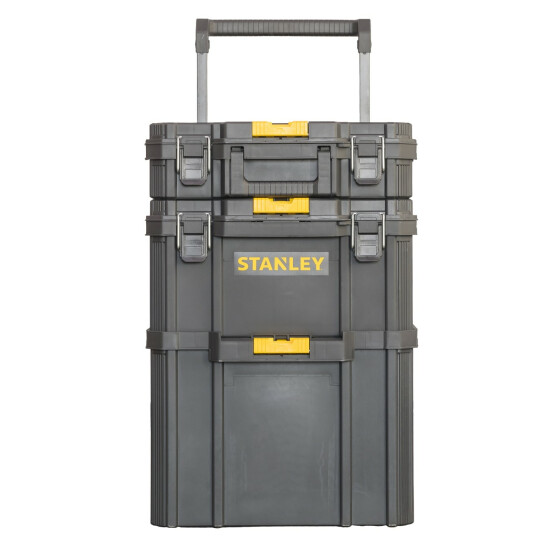 STANLEY Quiklink 3-teiliger Rolling Workshop mit gummierten 7  Rädern, Gesamtkapazität 45kg (80l) STST83319-1