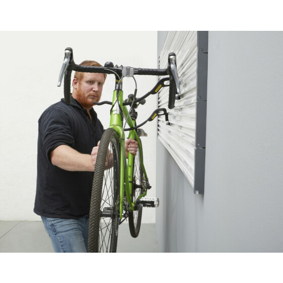 Trackwalls Fahrradhalterung, horizontal – 1 Stück, Teil des Trackwalls Wandsystems STST82615-1