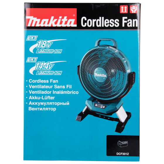 Makita Akku-Lüfter 18V/230V 21 m3/min 4,0 m/s 3-stufig DCF301Z