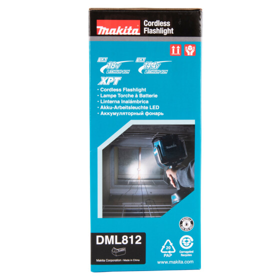 Makita LED-Akku-Handstrahler LXT 71.000 lx 1.250 lm DEBDML812