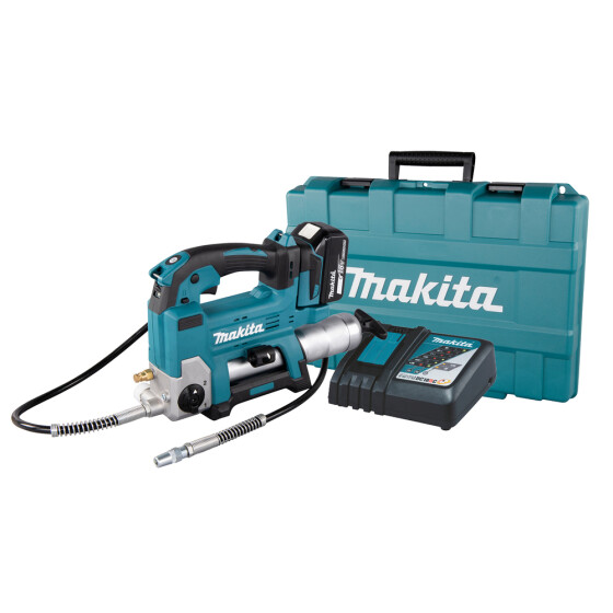 Makita Akku-Fettpresse 18V 5,0 Ah 690 bar 145/290 ml/min DGP180RT