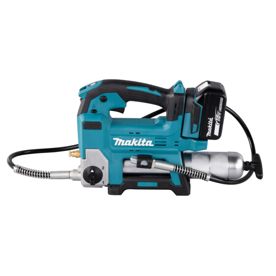 Makita Akku-Fettpresse 18V 5,0 Ah 690 bar 145/290 ml/min DGP180RT