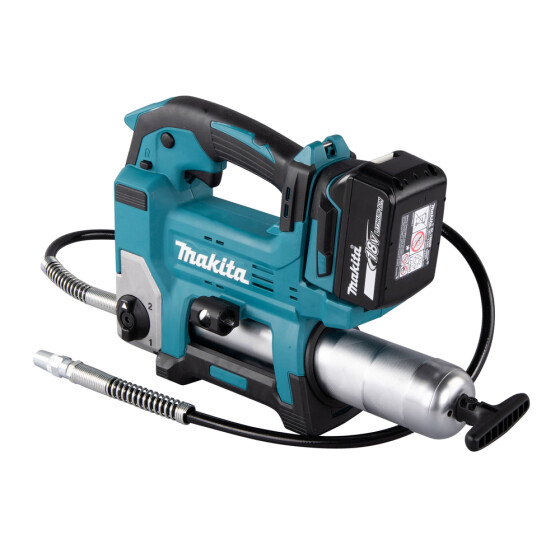 Makita Akku-Fettpresse 18V 5,0 Ah 690 bar 145/290 ml/min DGP180RT