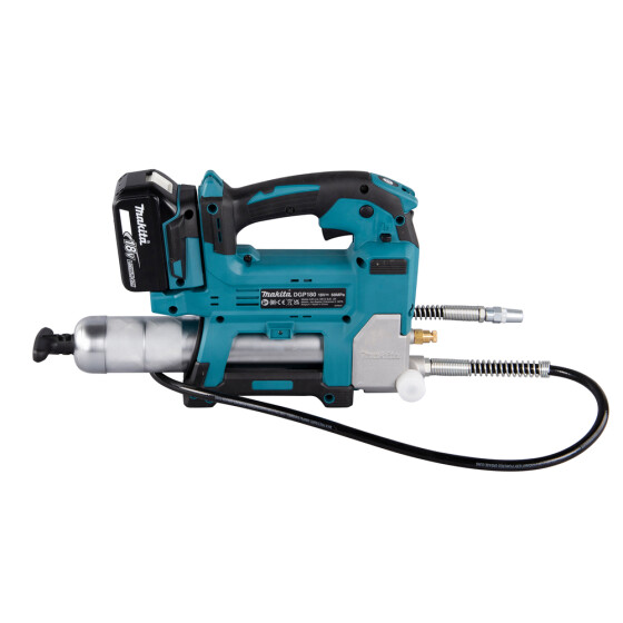 Makita Akku-Fettpresse 18V 5,0 Ah 690 bar 145/290 ml/min DGP180RT