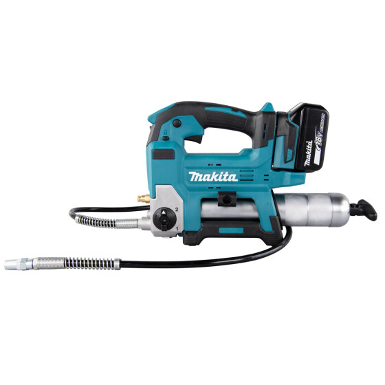 Makita Akku-Fettpresse 18V 5,0 Ah 690 bar 145/290 ml/min DGP180RT