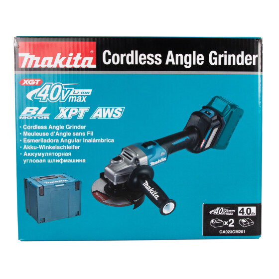 Makita Akku-Winkelschleifer XGT 40V max. 125 mm 3.000-8.500 min-1 GA023GM201