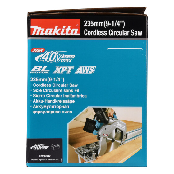 Makita Akku-Handkreissäge XGT 40V max. 85 mm 4.000 min-1 HS009GZ