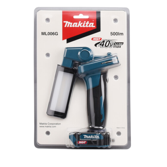 Makita LED-Akku-Arbeitsleuchte 40V max. 180/400/800 lx 100/250/500 lm ML006GX