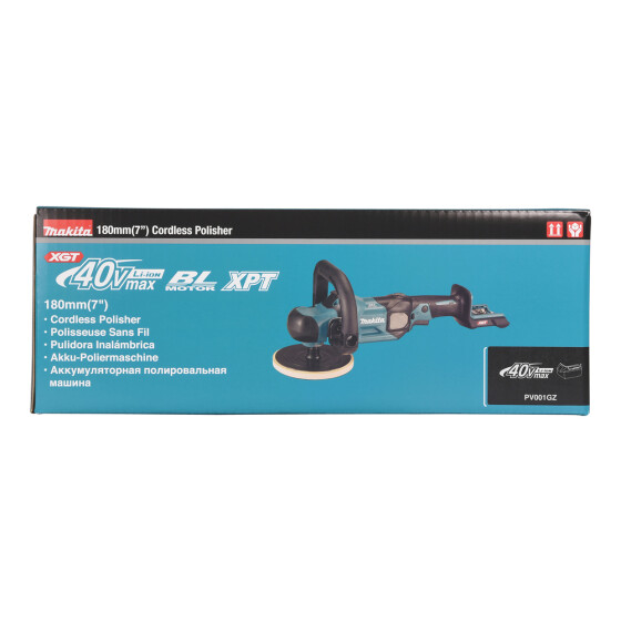 Makita Akku-Poliermaschine 40V max. 180 mm 0-2.200 min-1 PV001GZ