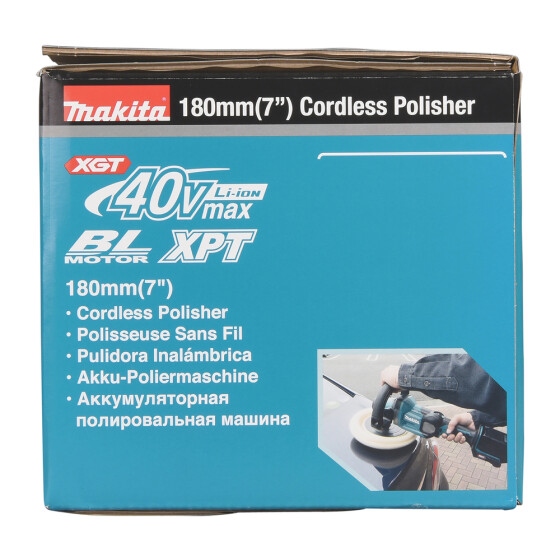 Makita Akku-Poliermaschine 40V max. 180 mm 0-2.200 min-1 PV001GZ