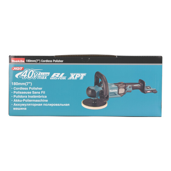 Makita Akku-Poliermaschine 40V max. 180 mm 0-2.200 min-1 PV001GZ