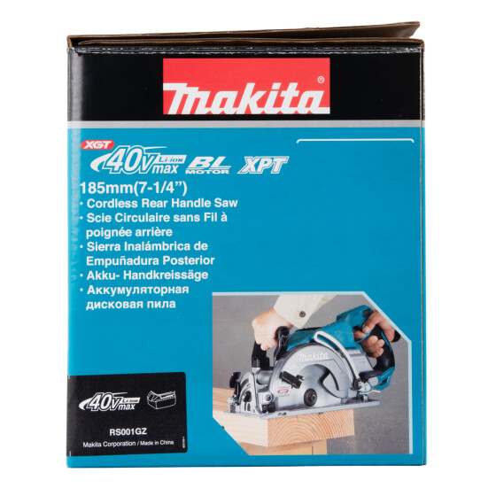 Makita Akku-Handkreissäge XGT 40V max. 65 mm 6.400 min-1 RS001GZ