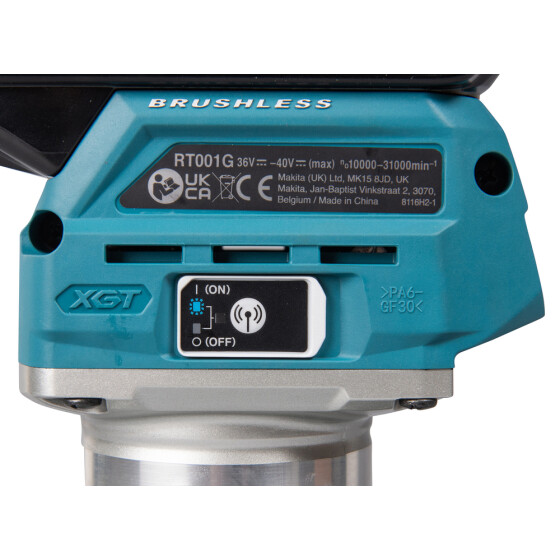 Makita Akku-Multifunktionsfräse 40V max. 6/8 mm 10.000-31.000 min-1 RT001GM205