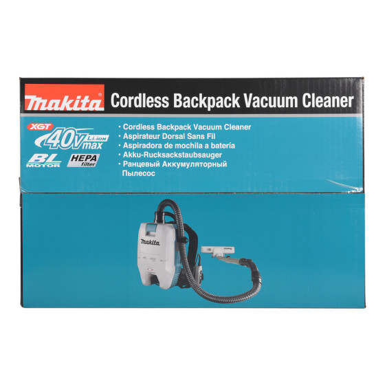 Makita Akku-Rucksackstaubsauger 40V max. 180 mbar 2,0 l VC008GZ