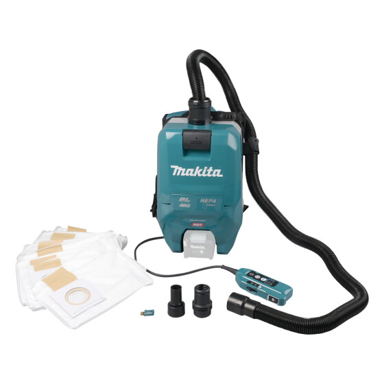 Makita Akku-Rucksackstaubsauger 40V max. 180 mbar 2 l VC009GZ01