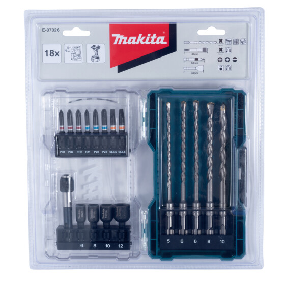 Makita Bohrer-Bit-Set 18-teilig E-07026