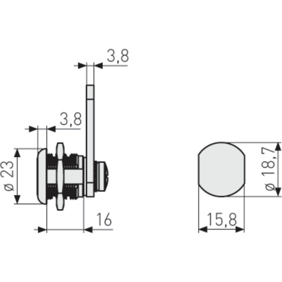 ABUS Universalhebelzylinder UHZ20