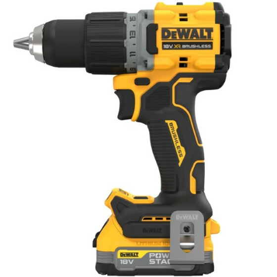 Dewalt Akku-Bohrschrauber 18V XR  (bürstenlos) inkl. 1x Powerstack Akku (18 Volt  1,7 Ah) DCD800E1T-QW