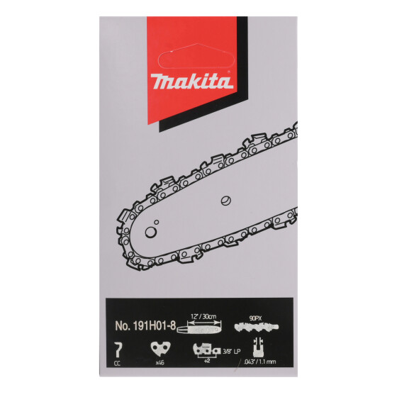 Makita Sägekette 90PX 30cm 90PX 46 TG 1,1 mm 3/8"LP 30 cm Chamfer Chisel 191H01-8