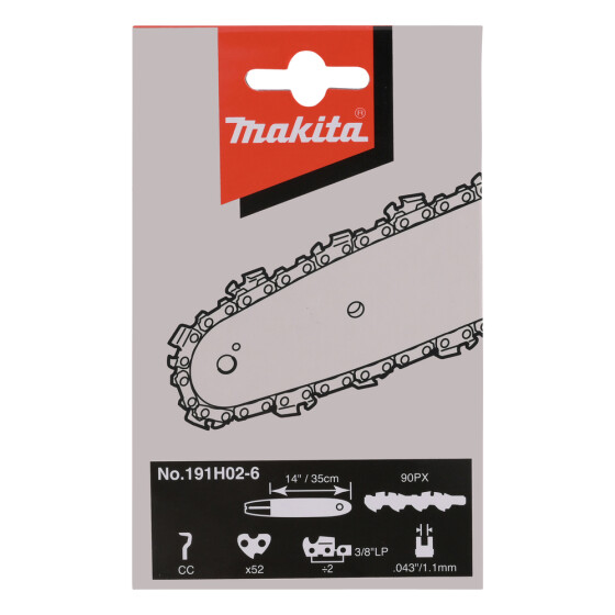 Makita Sägekette 90PX 35cm 90PX 52 TG 1,1 mm 3/8"LP 35 cm Chamfer Chisel 191H02-6