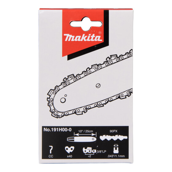 Makita Sägekette 90PX 25cm 90PX 40 TG 1,1 mm 3/8"LP 25 cm Chamfer Chisel 191H00-0