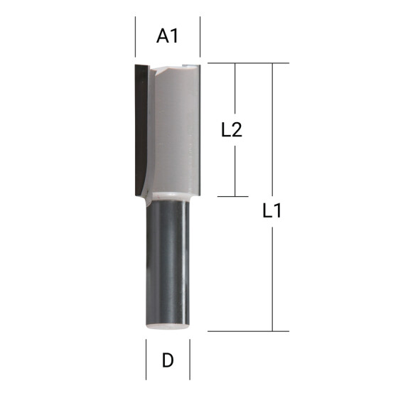 Makita Nutfräser zweischneidig 6 mm Ø 6 mm Schaft Ø 6 mm Fräser 16 mm Arbeitslänge 48 mm Gesamtlänge D-47422