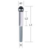 Makita Bündigfräser zweischneidig 12,7 mm Ø 6 mm Schaft Ø 12,7 mm Fräser 13 mm Arbeitslänge 56 mm Gesamtlänge D-47709