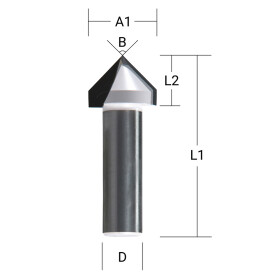 Makita V-Nutfräser 12,7 mm Ø 8 mm Schaft...