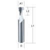 Makita T-Nutfräser 9,5 mm Ø 8 mm Schaft Ø 9,5 mm Fräser 10,5 mm Arbeitslänge 48 mm Gesamtlänge D-48907