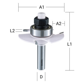 Makita Nutenfräser 3 mm Ø 8 mm Schaft...