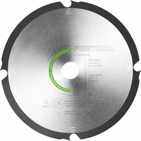 Festool Diamant-Kreissägeblatt ABRASIVE MATERIALS DIA 168x1,8x20 F4