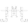 Hoppe FH-Drückergarnitur RR oval PZ E92 VK9 DIN Links-Rechts Paris RD-138GF/3357N F1 naturfarbig eloxiert mit Stütznocken Gleitlager AP TS 67-72mm Antipanik 3330275