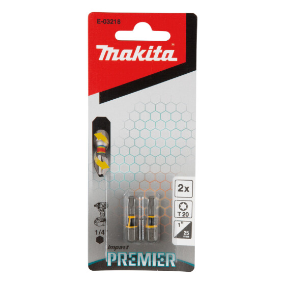 Makita Torsion Bit T20 Impact Premier T20 25 mm 2 Stück E-03218