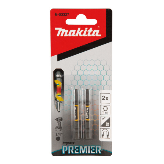 Makita Torsion Bit T10 Impact Premier T10 50 mm 2 Stück E-03327