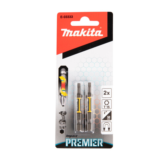 Makita Torsion Bit T15 Impact Premier T15 50 mm 2 Stück E-03333